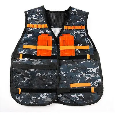 NEW Adjustable Tactical Vest with Storage Pockets for Nerf N-Strike Elite Team Camouflage
NEW Adjustable Tactical Vest with Storage Pockets for Nerf N-Strike Elite Team Camouflage