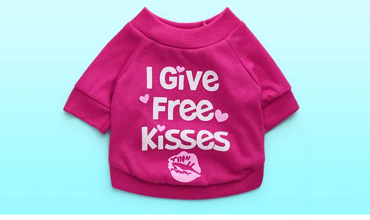 Fashion dogs cats "I Give Free Kisses " printed t shirt spring summer pet dog cat vest clothes 1pcs XS S M L
Fashion dogs cats "I Give Free Kisses " printed t shirt spring summer pet dog cat vest clothes 1pcs XS S M L