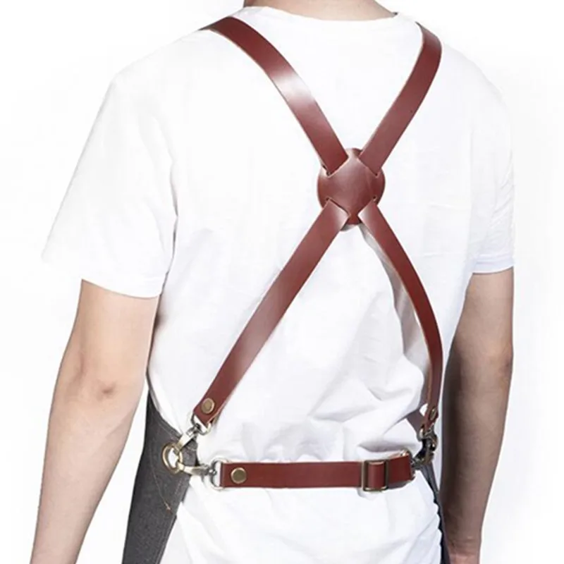 Brown Gray Denim Long Apron Leather Strap Barista Baker Bartender Chef Catering Uniform Barber Florist Carpenter Work Wear K81
Brown Gray Denim Long Apron Leather Strap Barista Baker Bartender Chef Catering Uniform Barber Florist Carpenter Work Wear K81