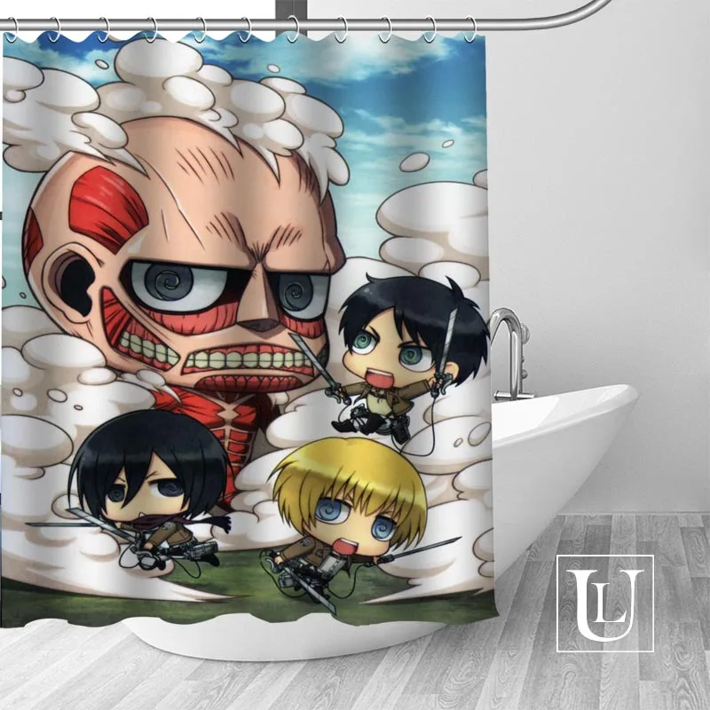 Custom Attack on Titan Curtain Fabric Modern Shower Curtain bathroom beautiful Curtains Bath decor Polyester Cloth Waterproof
Custom Attack on Titan Curtain Fabric Modern Shower Curtain bathroom beautiful Curtains Bath decor Polyester Cloth Waterproof