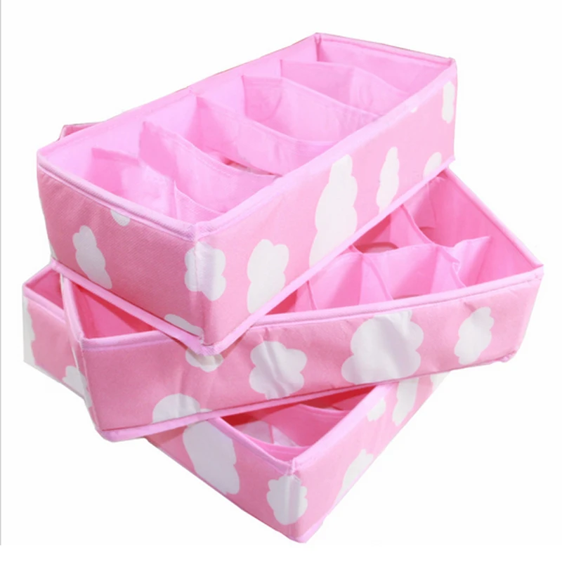 3 в 1 розовая клетка/серый/разноцветный узор складная коробка для хранения сумка