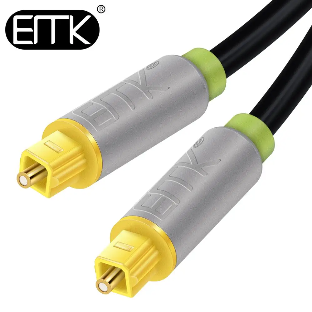 EMK Digital Optical Audio Cable Toslink 5m 10m SPDIF Coaxial Cable for Amplifiers Blu-ray Player Xbox 360 Soundbar Fiber Cable
EMK Digital Optical Audio Cable Toslink 5m 10m SPDIF Coaxial Cable for Amplifiers Blu-ray Player Xbox 360 Soundbar Fiber Cable