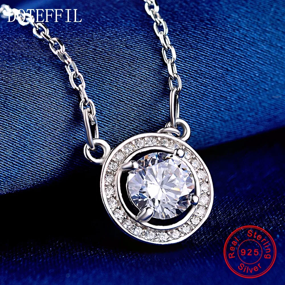 Woman Silver Jewelry 925 Sterling Silver Pendant Necklace AAAA Round Zircon Charm Necklace
Woman Silver Jewelry 925 Sterling Silver Pendant Necklace AAAA Round Zircon Charm Necklace