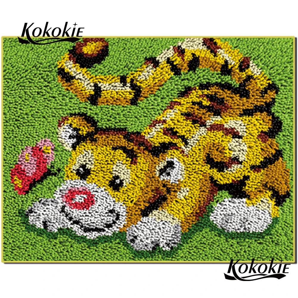 latch hook kits diy rug tiger printed canvas accessories vloerklee diy tapijt needle for carpet embroidery 3d cushion Crocheting
latch hook kits diy rug tiger printed canvas accessories vloerklee diy tapijt needle for carpet embroidery 3d cushion Crocheting