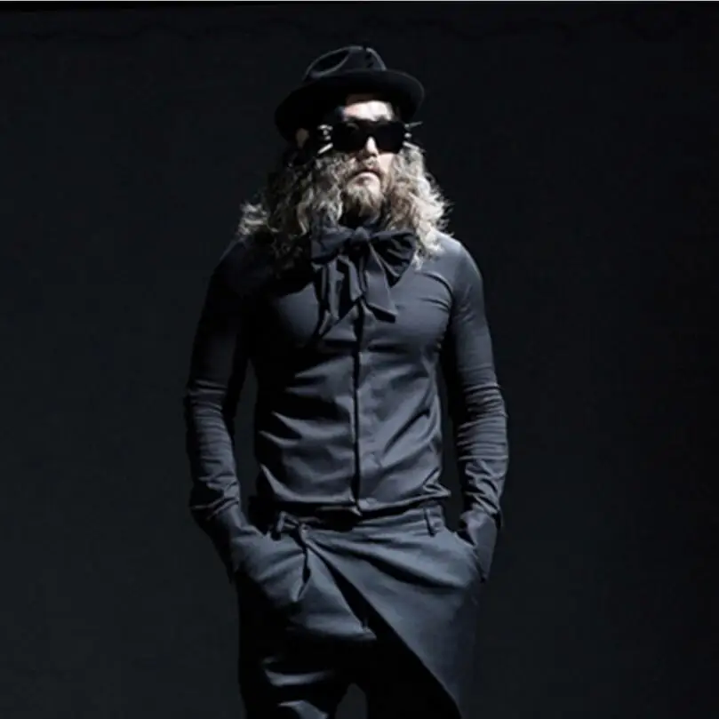 Lager Size Men Clothing Free Shipping The New Korean Scarf Collar Personality Long - Sleeved Men' S Fashion Shirt / S-2xl
Lager Size Men Clothing Free Shipping The New Korean Scarf Collar Personality Long - Sleeved Men' S Fashion Shirt / S-2xl
