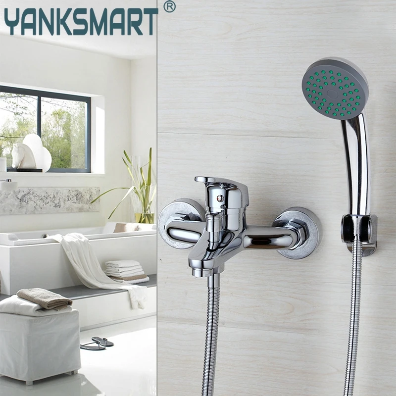 YANKSMART Tub Shower Mixer for bath Wall Mounted 97098 Solid Brass Faucet With Hand shower Tub Faucet
YANKSMART Tub Shower Mixer for bath Wall Mounted 97098 Solid Brass Faucet With Hand shower Tub Faucet