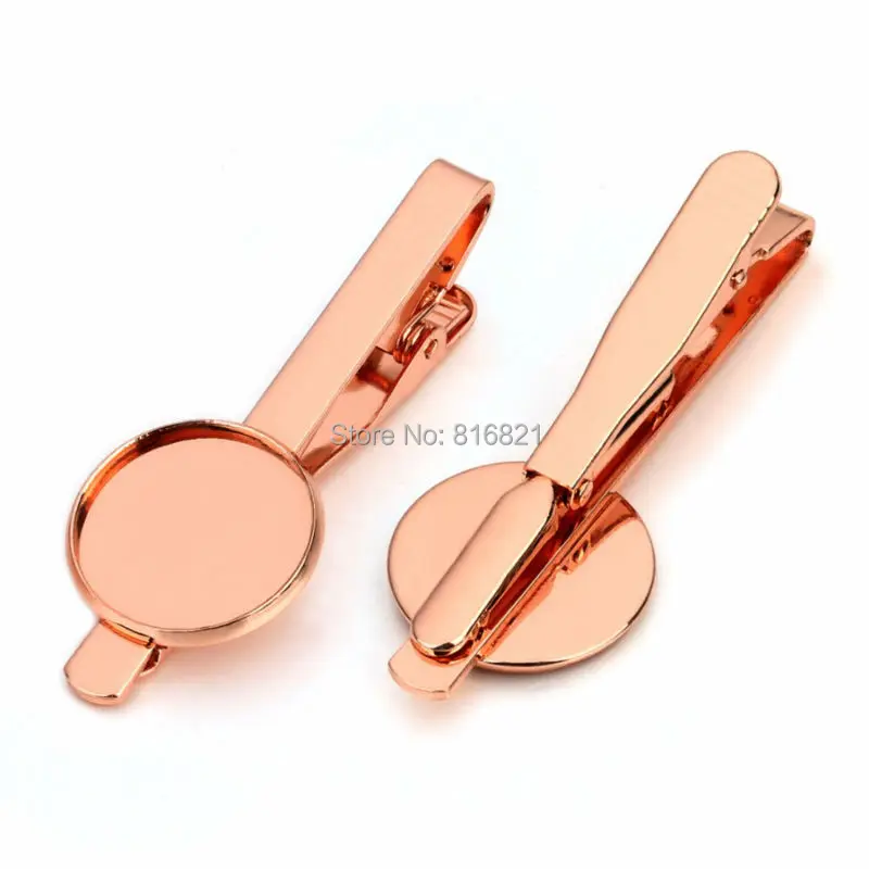 Tie Clip Bar with Round Bezel Blank Steampunks Cabochons Base Settings Rose Golden plated Men's Metal Tie Clips Clasps Findings
Tie Clip Bar with Round Bezel Blank Steampunks Cabochons Base Settings Rose Golden plated Men's Metal Tie Clips Clasps Findings