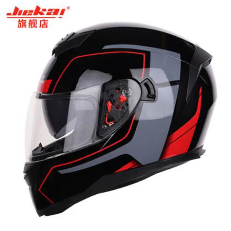 Новый мотоцикл JIEKAI мотоциклетные шлемы для мужчин/женщин с двойными линзами