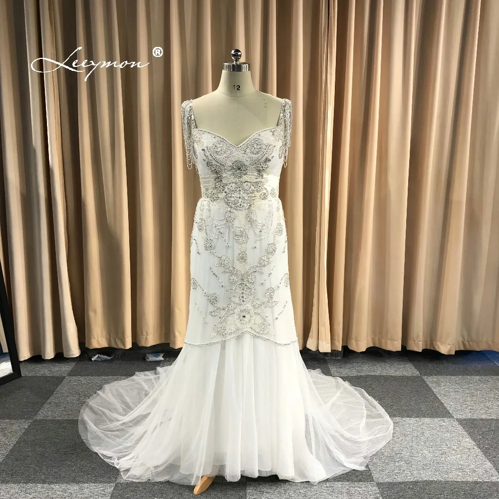 Leeymon Free Shipping Stock Clearance Wedding Dress Sleeveless Luxurious Handwork Beading Cheep Wedding Dress Big Sale
Leeymon Free Shipping Stock Clearance Wedding Dress Sleeveless Luxurious Handwork Beading Cheep Wedding Dress Big Sale