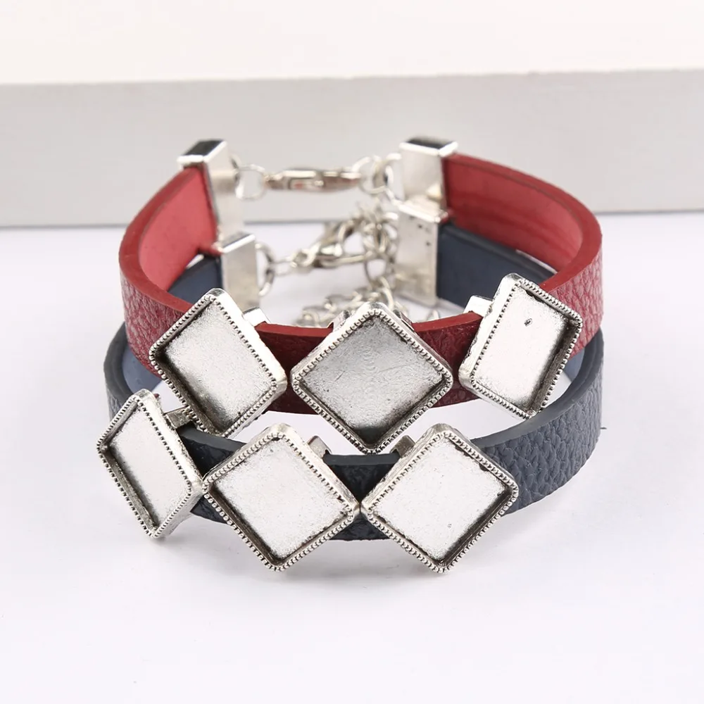 Onwear 5pcs Flat Leather Bracelet Bezel Blanks Fit 12mm Square Cabochon Base Settings Diy Accessories For Jewelry Making
Onwear 5pcs Flat Leather Bracelet Bezel Blanks Fit 12mm Square Cabochon Base Settings Diy Accessories For Jewelry Making