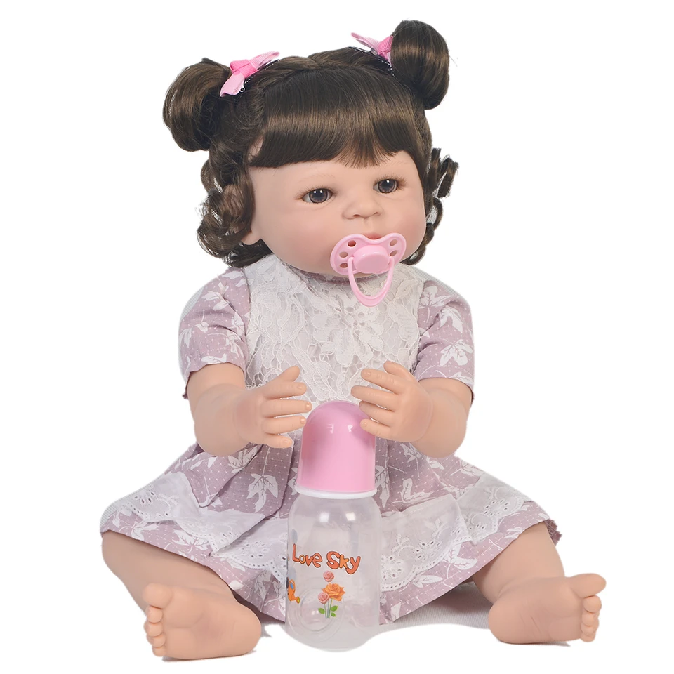 57cm 23inch Soft full Silicone Reborn Dolls Baby Realistic Doll adorable hairstyle Boneca baby reborn Doll For Girls for sale
57cm 23inch Soft full Silicone Reborn Dolls Baby Realistic Doll adorable hairstyle Boneca baby reborn Doll For Girls for sale