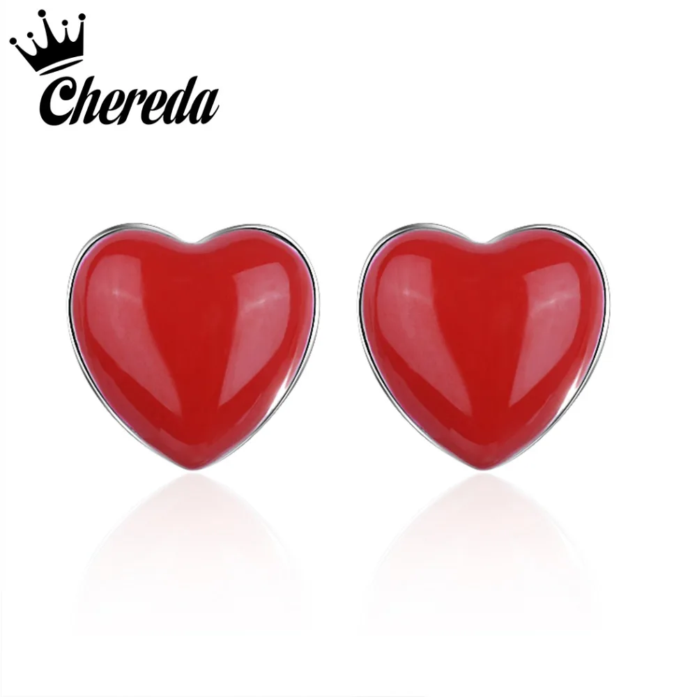 Chereda New Fashion Heart Stud Earring For Women Charms Fine Earrings Red Classic Jewelry Wedding Party Accessories Gift
Chereda New Fashion Heart Stud Earring For Women Charms Fine Earrings Red Classic Jewelry Wedding Party Accessories Gift