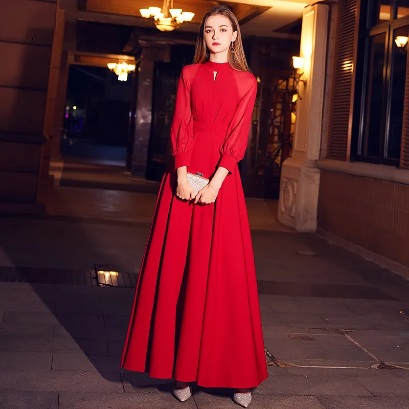 Red Elegant A Line Long Evening Dress 2020 New High Neck Long Sleeves Party Gown Bodice Vestido Longos LYFY40
Red Elegant A Line Long Evening Dress 2020 New High Neck Long Sleeves Party Gown Bodice Vestido Longos LYFY40
