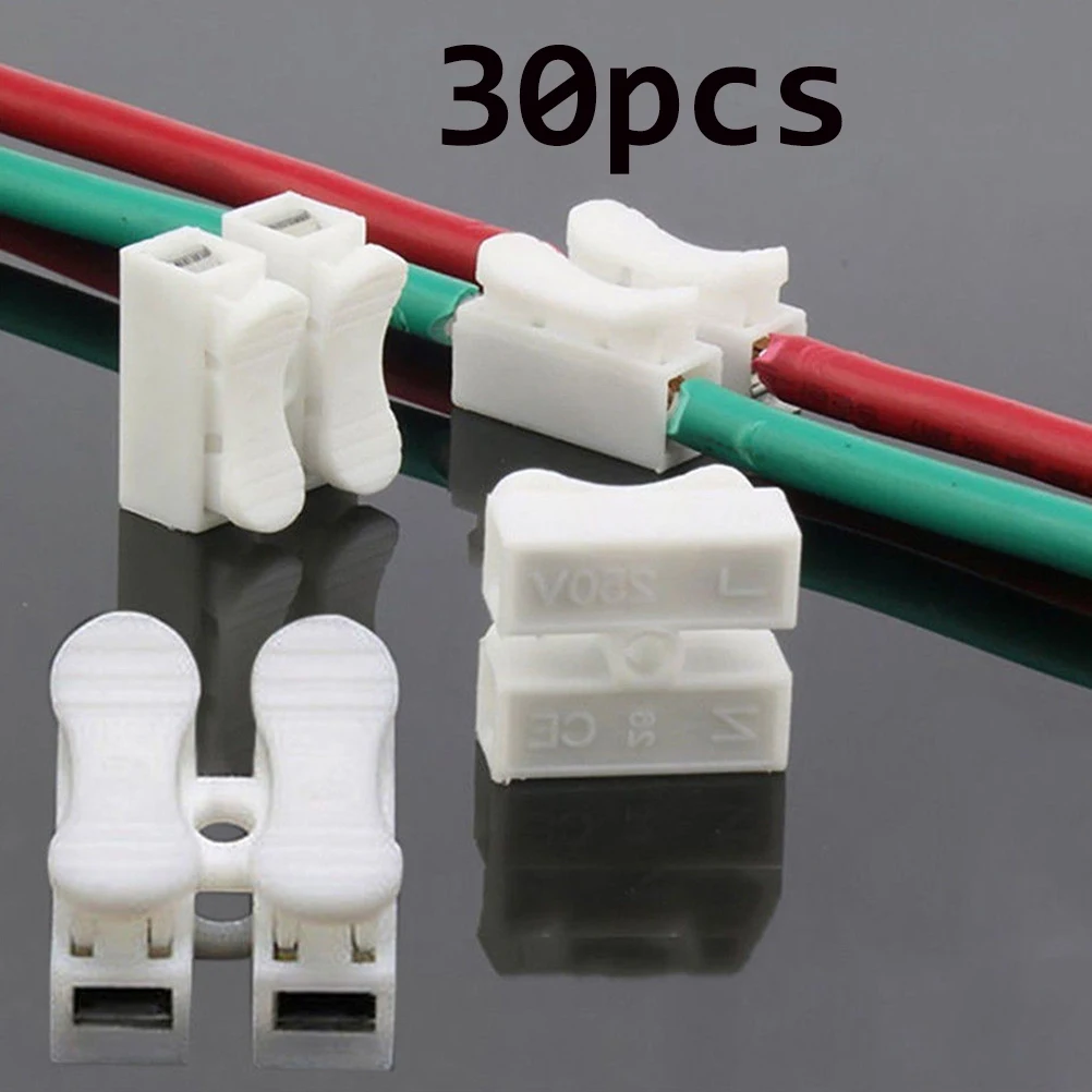 30pcs Lot 2 Pins Electrical Cable Connectors CH2 Quick Splice Lock Wire Terminals Set 20x17.5x13.5mm
30pcs Lot 2 Pins Electrical Cable Connectors CH2 Quick Splice Lock Wire Terminals Set 20x17.5x13.5mm