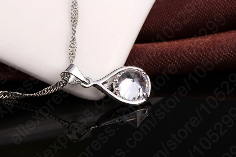 925 Sterling Silver Party Wedding Jewelry Sets Necklace Earrings Women Noble New Pendant Necklace Cubic Zirconia
925 Sterling Silver Party Wedding Jewelry Sets Necklace Earrings Women Noble New Pendant Necklace Cubic Zirconia