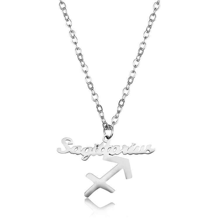 Letter Sagittarius Stainless Steel Zodiac Necklace Sign Constellation Signs Pendant Necklaces For Women 12 Constellation Jewelry
Letter Sagittarius Stainless Steel Zodiac Necklace Sign Constellation Signs Pendant Necklaces For Women 12 Constellation Jewelry