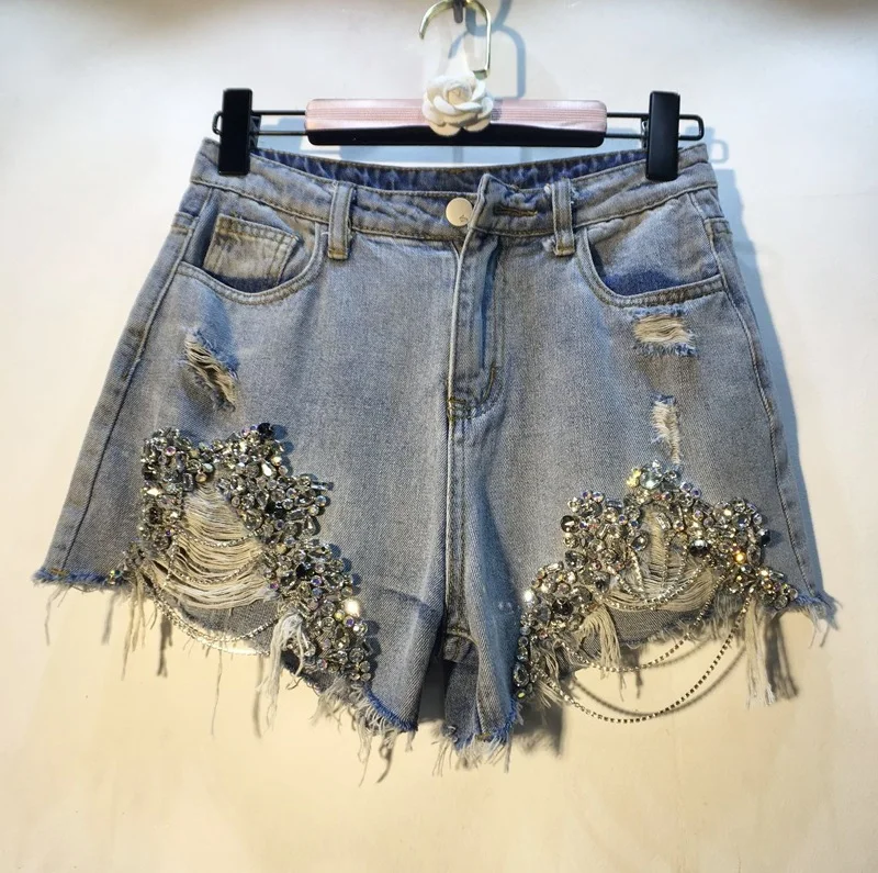 Shorts Women Shorts Women Real High Waist Sale Cotton Casual Solid 2020 Summer New Heavy Work Beaded Diamond Chain Hole Female
Shorts Women Shorts Women Real High Waist Sale Cotton Casual Solid 2020 Summer New Heavy Work Beaded Diamond Chain Hole Female