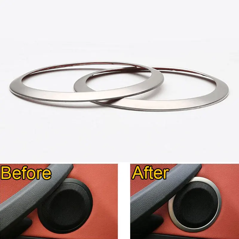 2Pcs Car Inner Stainless Steel Speaker Sound Trim Ring Decoration Circles Cover For BMW X1 2014 Car Styling
2Pcs Car Inner Stainless Steel Speaker Sound Trim Ring Decoration Circles Cover For BMW X1 2014 Car Styling
