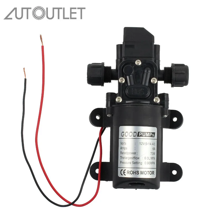 AUTOUTLET Water Pump DC 12V High Pressure for Micro Diaphragm Automatic Switch 6L/min For Marine Yachting Boat Caravan Vehicle
AUTOUTLET Water Pump DC 12V High Pressure for Micro Diaphragm Automatic Switch 6L/min For Marine Yachting Boat Caravan Vehicle