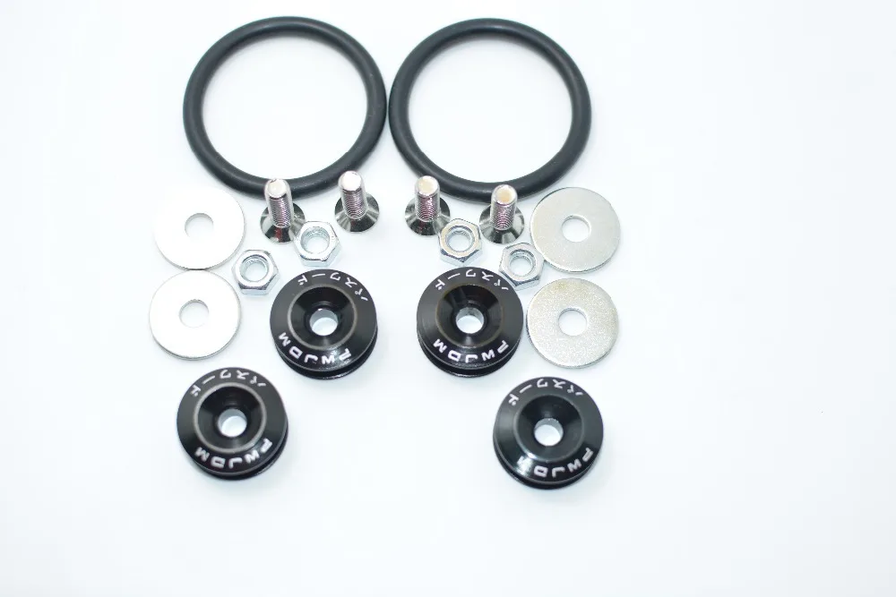 DRP-4 PCS/set Uinversal ALUMINUM QUICK RELEASE FASTENER KIT FOR BUMPER & TRUNK HATCH CAR/TRUCK WITH LOGO | Автомобили и