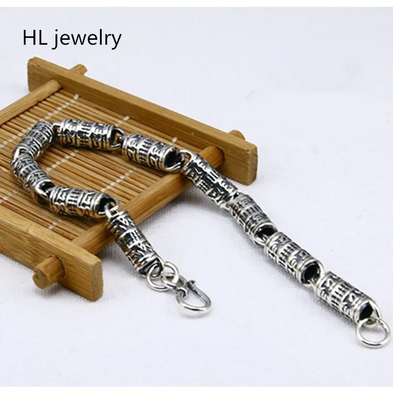 

Женские и мужские винтажные браслеты из стерлингового серебра 925 пробы, S925, ширина 6 мм, однотонные тайские серебряные цепочки, очаровательн...