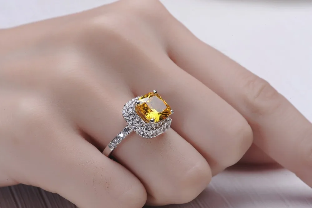 Fine Jewelry 1:1 Custom Brand Quality 3CT Cushion Golden Halo Diamond Ring Women Engagement Sterling Silver White Gold Plated
Fine Jewelry 1:1 Custom Brand Quality 3CT Cushion Golden Halo Diamond Ring Women Engagement Sterling Silver White Gold Plated