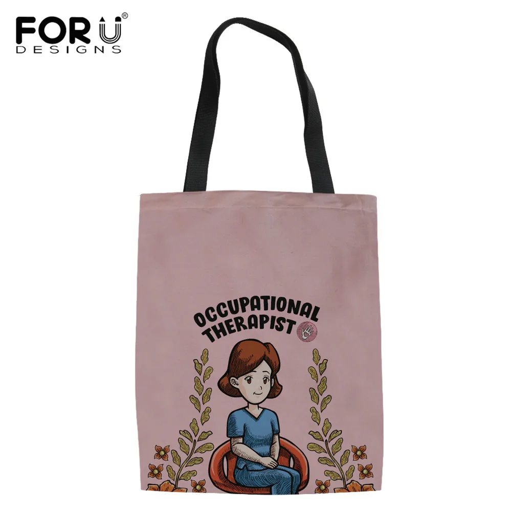 FORUDESIGNS Occupational Therapist Reusable Shopping Bag Foldable Tote Big Handbag Women Shoulder Canvas Bag Bolsa reutilizable
FORUDESIGNS Occupational Therapist Reusable Shopping Bag Foldable Tote Big Handbag Women Shoulder Canvas Bag Bolsa reutilizable