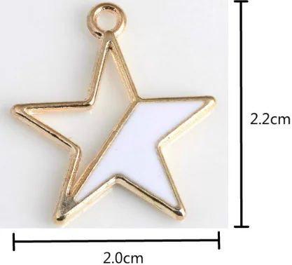 100pcs star enamel alloy Pendant charm Handmade earring bracelet necklace Jewelry Making DIY Components 2.2*2.0cm
100pcs star enamel alloy Pendant charm Handmade earring bracelet necklace Jewelry Making DIY Components 2.2*2.0cm