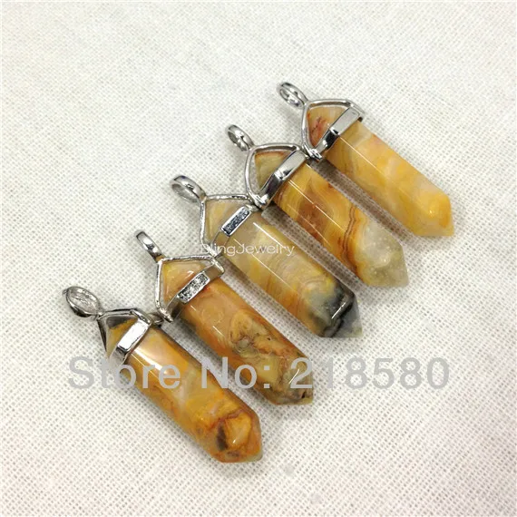H-RQP19 Classic Chrysanthemum Natural Stone Hexagon Point Pendant Silver Bail Crystal Pillar Connector
H-RQP19 Classic Chrysanthemum Natural Stone Hexagon Point Pendant Silver Bail Crystal Pillar Connector