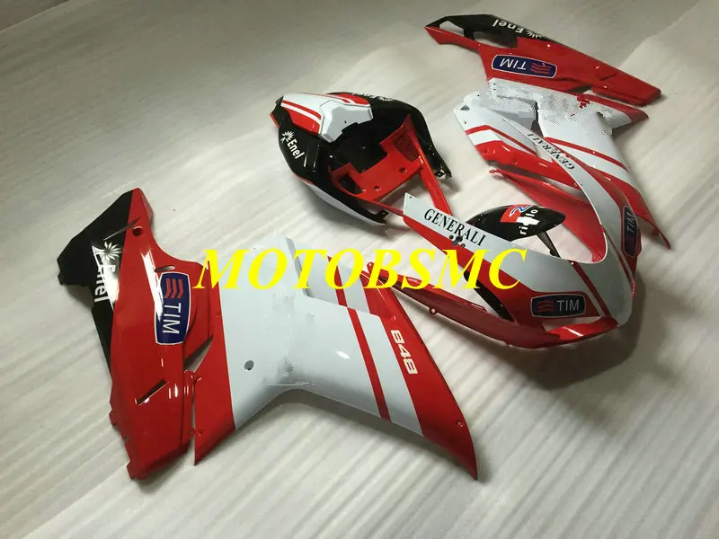 Набор обтекателей для DUCATI 848 1098 07 08 09 10 11 12 ducati 1198 2007 2008 2011 красные белые Обтекатели