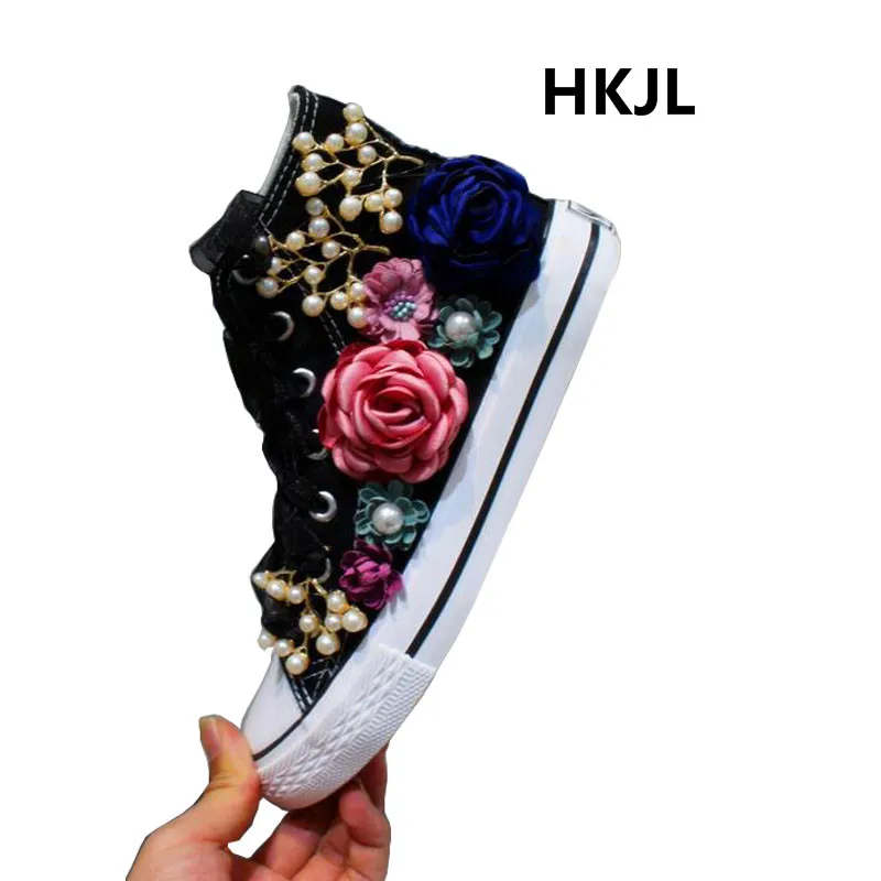 HKJL/Популярные весенние парусиновые туфли женская повседневная обувь ручной