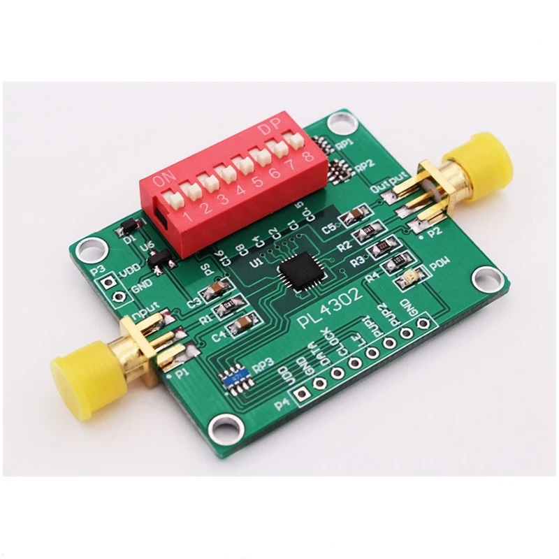 PE4302 Digital RF Attenuator Module Series and Parallel Port Control 0.5dB~31.5 dB Range
PE4302 Digital RF Attenuator Module Series and Parallel Port Control 0.5dB~31.5 dB Range