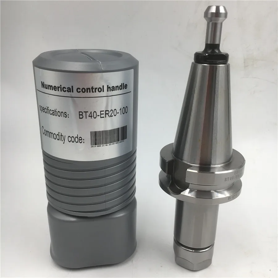 BT40 HSS Toolholder ER20 Spring Collet Chuck L100mm with Pull Stud for CNC Machining Center
BT40 HSS Toolholder ER20 Spring Collet Chuck L100mm with Pull Stud for CNC Machining Center