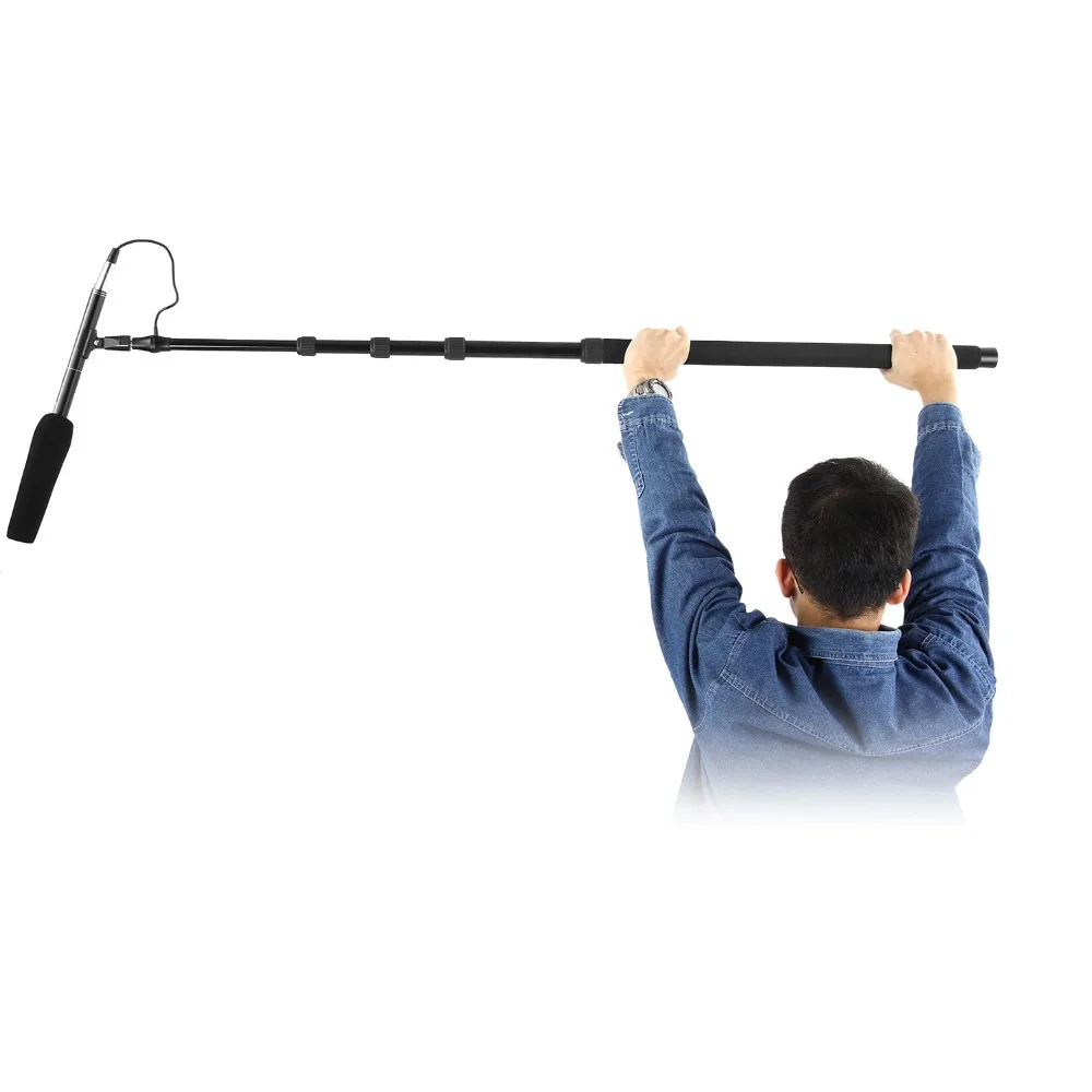 

Neewer NW-088 Handheld Microphone Boom Arm with Built-in XLR Cable, 5-Section Extendable Aluminum Mic Arm with Foam Grips