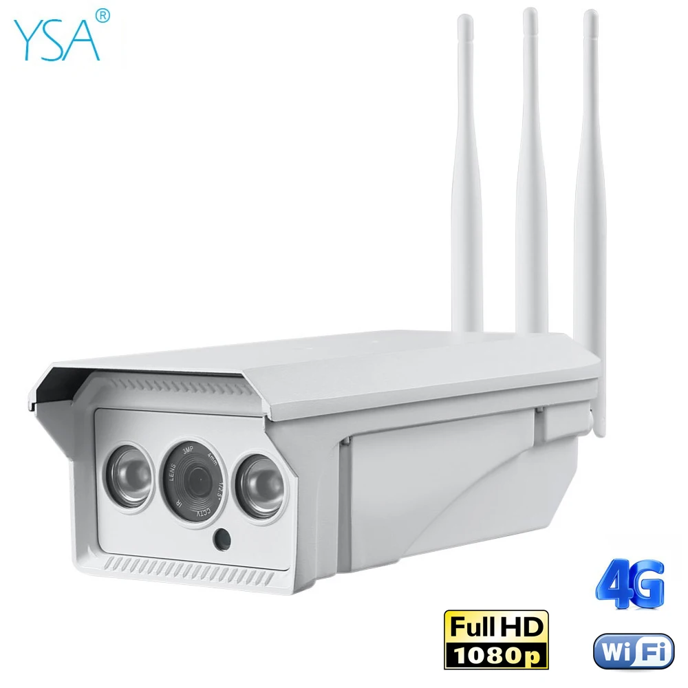 Беспроводная IP камера видеонаблюдения 1080P 3G HD 4G Sim карта 2 МП цилиндрическая