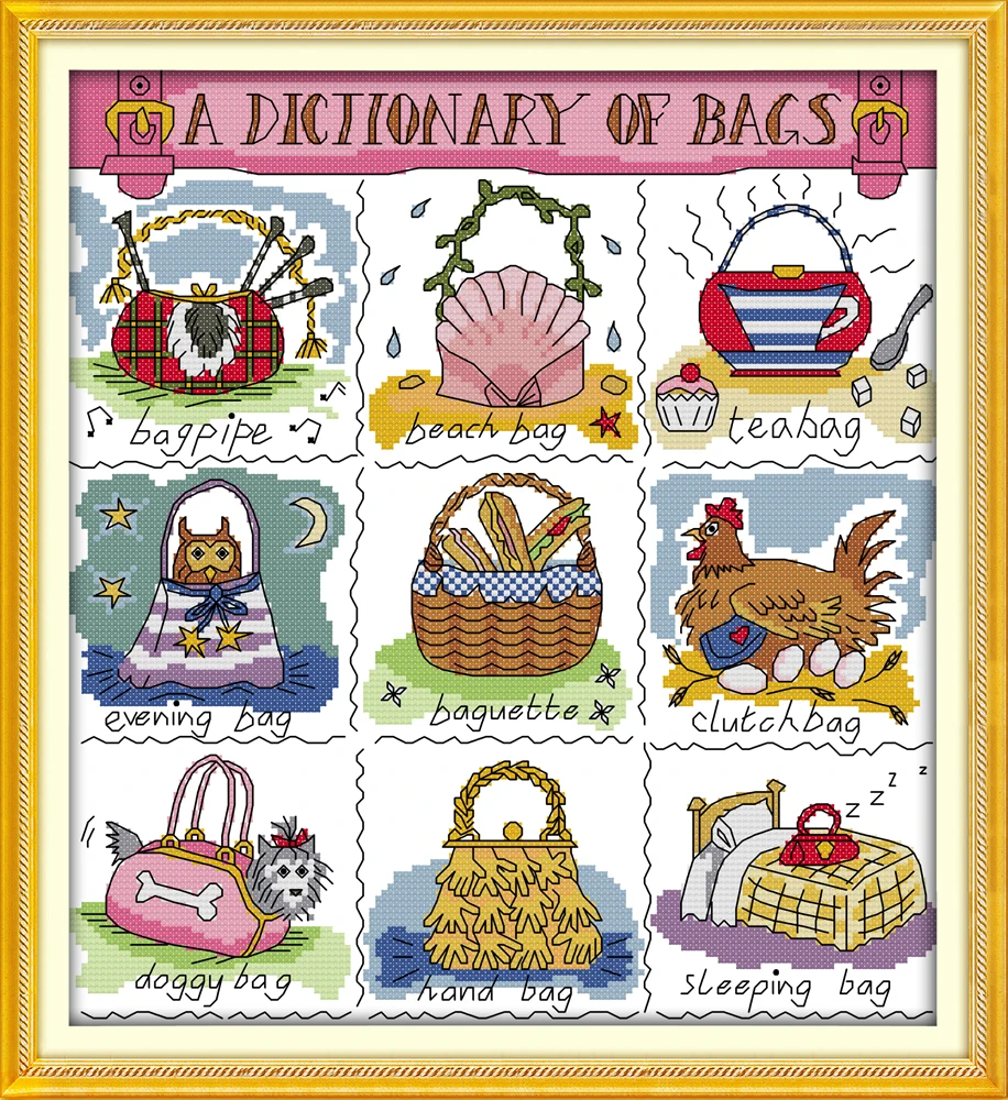 Bag bird dictionary cross stitch kit count printed 18ct 14ct 11 cotton thread embroidery DIY handmade needlework multi pictures
Bag bird dictionary cross stitch kit count printed 18ct 14ct 11 cotton thread embroidery DIY handmade needlework multi pictures
