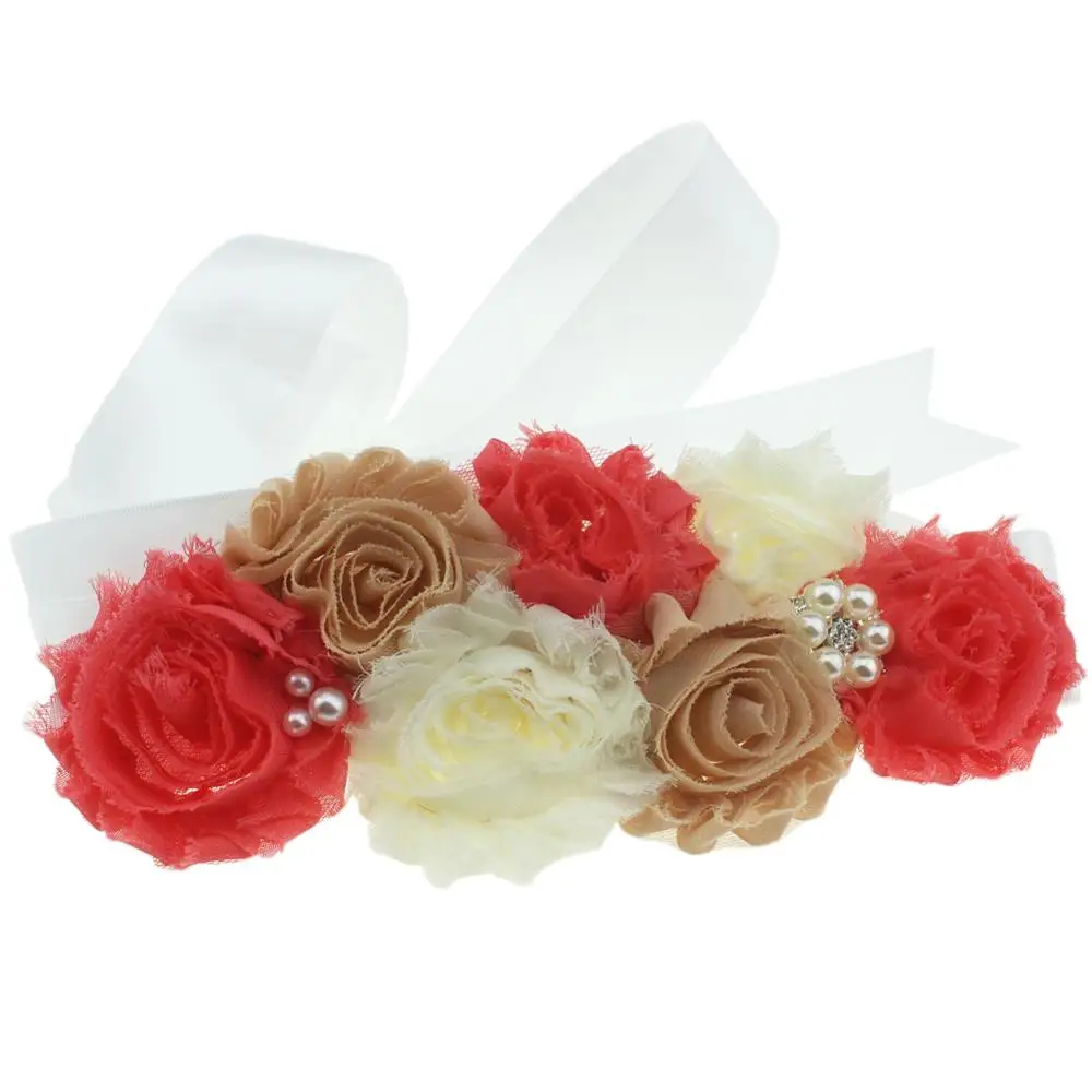 Maternity Shabby Belts with Pearls Ivory Khaki Fabric Flower Sash Belts Baby Shower Gifts Wedding Bridal Dress Accessories
Maternity Shabby Belts with Pearls Ivory Khaki Fabric Flower Sash Belts Baby Shower Gifts Wedding Bridal Dress Accessories