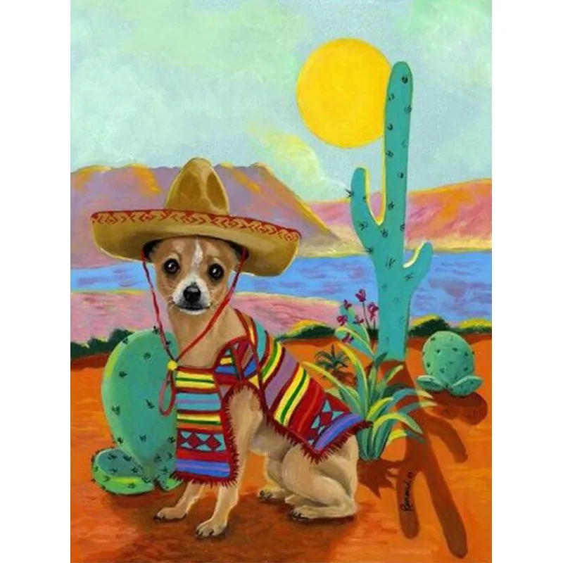 DIY Square Diamond Painting Cross Stitch Chihuahua dog Cactus 5D Full Drill Mosaic Embroidery Square Rhinestones Wall sticker
DIY Square Diamond Painting Cross Stitch Chihuahua dog Cactus 5D Full Drill Mosaic Embroidery Square Rhinestones Wall sticker