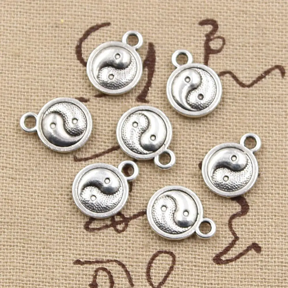 30pcs Charms Tai Chi Yin Yang 13x10mm Antique Silver Color Plated Pendants Making DIY Handmade Tibetan Silver Color Jewelry
30pcs Charms Tai Chi Yin Yang 13x10mm Antique Silver Color Plated Pendants Making DIY Handmade Tibetan Silver Color Jewelry