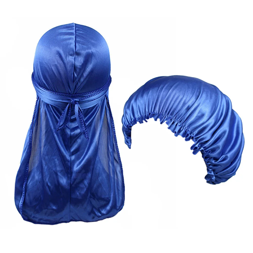 Unisex Durag and Bonnet Long Tail Straps Waves For men and Women Silky Headwrap Comfortable Sleeping Cap 2pcs one set
Unisex Durag and Bonnet Long Tail Straps Waves For men and Women Silky Headwrap Comfortable Sleeping Cap 2pcs one set