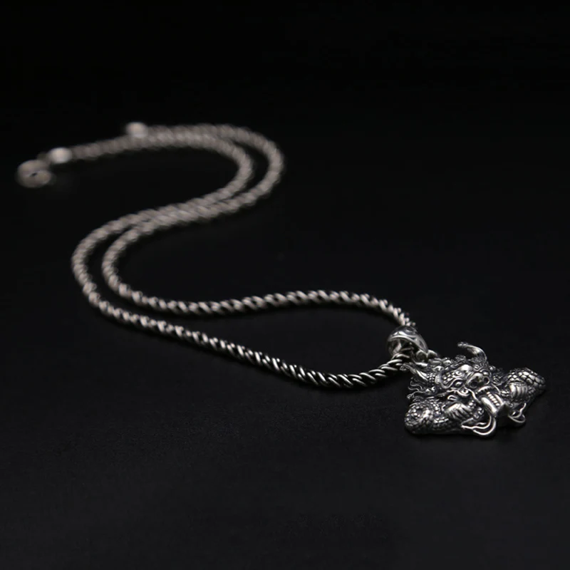 925 Sterling Silver Necklace Men Jewelry Buddha Vintage Dragon Rope chain Pendant Necklace women Gift Fine Jewelry N20
925 Sterling Silver Necklace Men Jewelry Buddha Vintage Dragon Rope chain Pendant Necklace women Gift Fine Jewelry N20