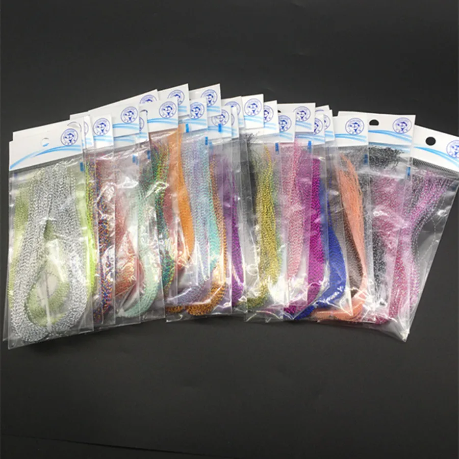 3Packs Fly Fish Feather Line Jig Hook Lure MakingTwisted Flash Holographic Tinsel Fly Fishing Crystal Tying Material Thread DIY
3Packs Fly Fish Feather Line Jig Hook Lure MakingTwisted Flash Holographic Tinsel Fly Fishing Crystal Tying Material Thread DIY