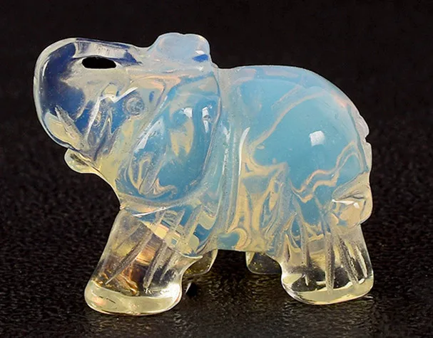65mm Natural and beautiful opal crystal carved elephant sculpture collection 1pcs
65mm Natural and beautiful opal crystal carved elephant sculpture collection 1pcs