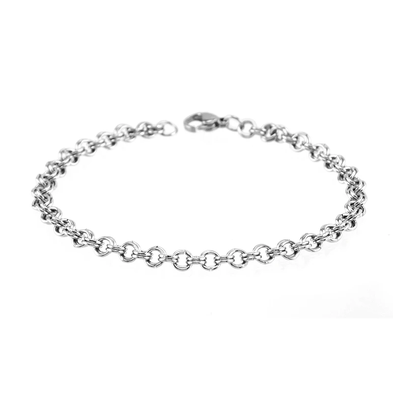 Simsimi women jewelry Double loop Rolo bracelet 4mm width double circle female chains stainless steel wholesale bracelets 10pcs
Simsimi women jewelry Double loop Rolo bracelet 4mm width double circle female chains stainless steel wholesale bracelets 10pcs