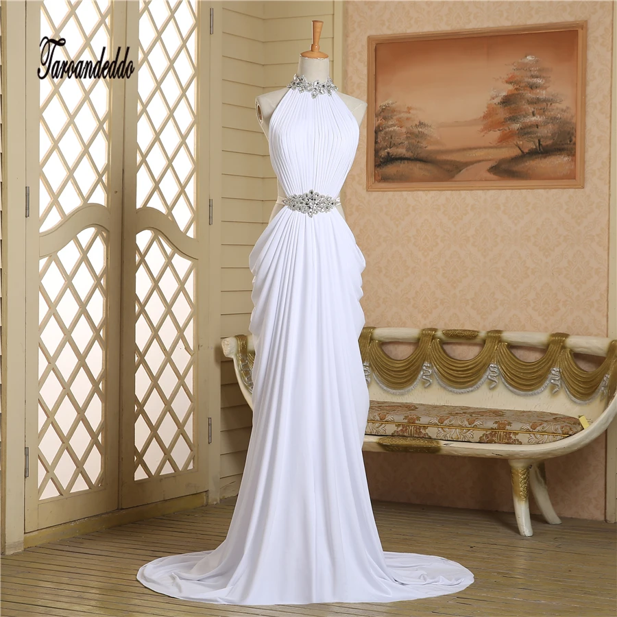 Halter Neckline Beading Sash Sheath Cutout Side Ruched Slit Prom Dress with Train Evening Dress Customized Made
Halter Neckline Beading Sash Sheath Cutout Side Ruched Slit Prom Dress with Train Evening Dress Customized Made