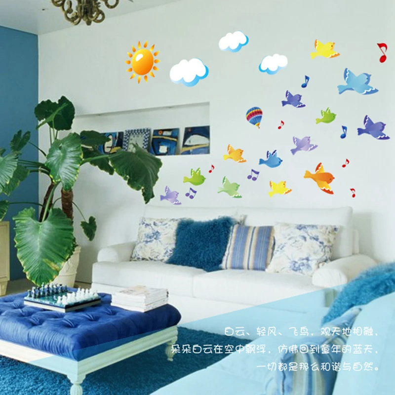 78 x 130 cm Birds on the Sky Wall Stickers Sky Wall Stickers for Kids Room Baby Kids Sticker Nursery Decor Home Decor
78 x 130 cm Birds on the Sky Wall Stickers Sky Wall Stickers for Kids Room Baby Kids Sticker Nursery Decor Home Decor