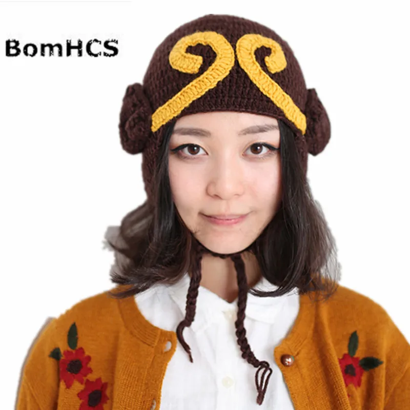 BomHCS забавная Солнцезащитная вязаная зимняя Толстая шапка в подарок|Мужская Skullies