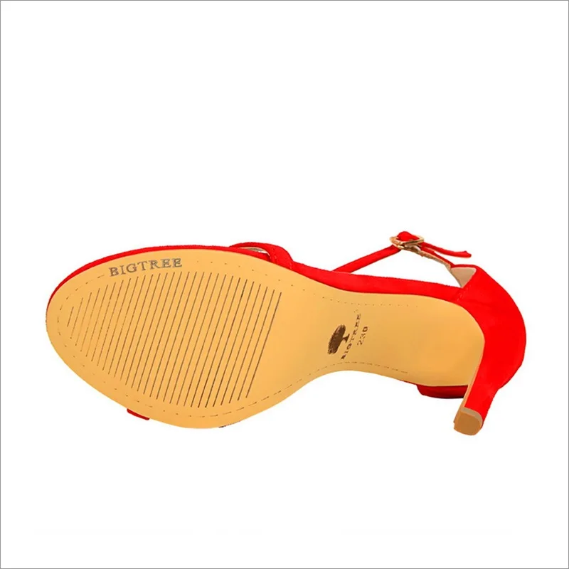 Soft Flock Thin Heel Concise Women Sandals New Summer Peep Toe Fashion Buckle High Heels Shoes Women's Office 11cm | Обувь