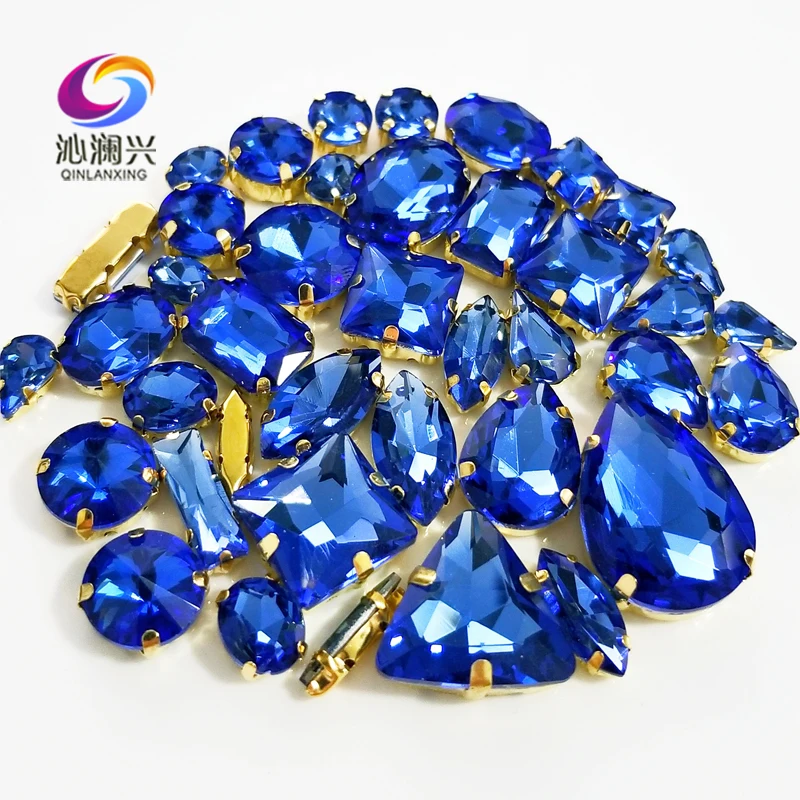 Light blue Gold bottom mix shape top crystal glass sew on stones,Super flash claw rhinestone diy/Clothing accessories 58pcs/pack
Light blue Gold bottom mix shape top crystal glass sew on stones,Super flash claw rhinestone diy/Clothing accessories 58pcs/pack