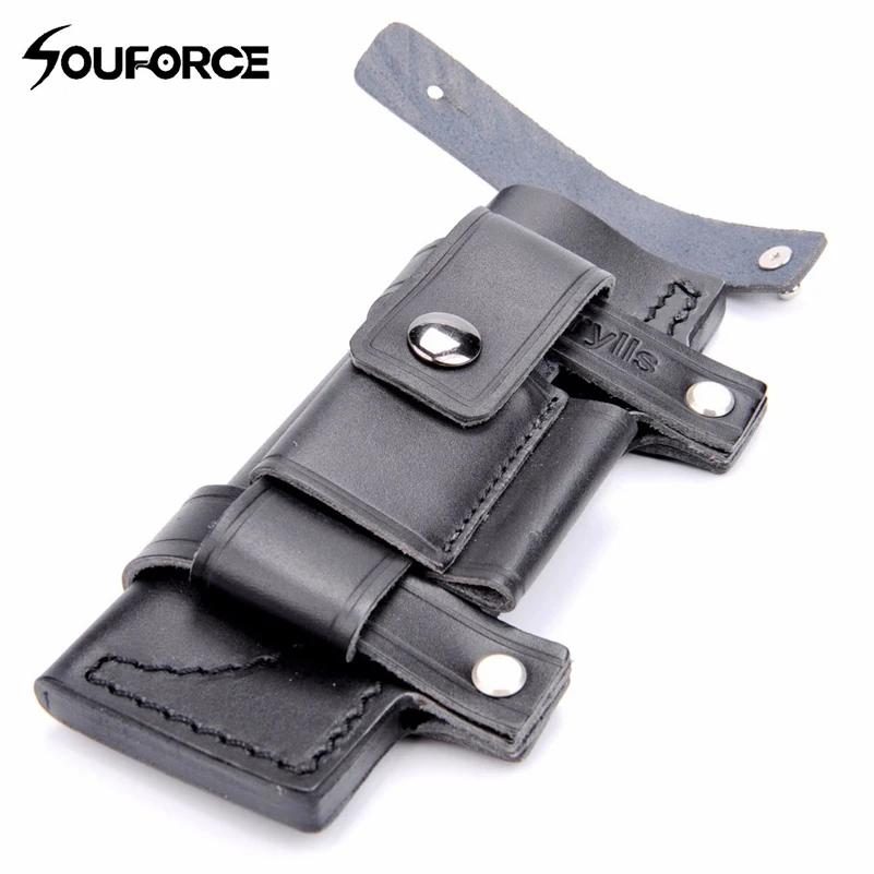 Black Cowhide Leather Straight High Quality Man-made Survival Leather Belt Sheath Scabbard For 7" Fixed Knife
Black Cowhide Leather Straight High Quality Man-made Survival Leather Belt Sheath Scabbard For 7" Fixed Knife